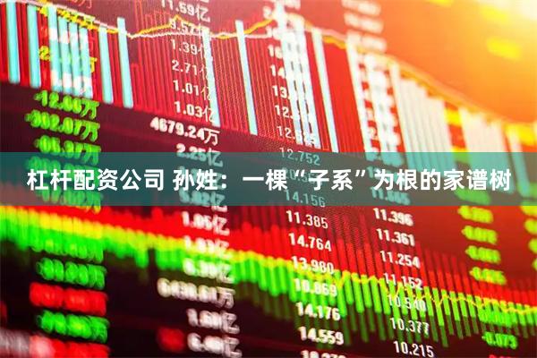 杠杆配资公司 孙姓：一棵“子系”为根的家谱树